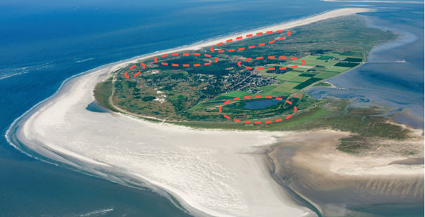 Werkgebied dijk- en duinversterking Schiermonnikoog